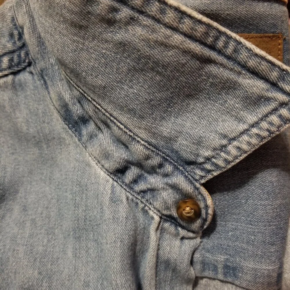 rugged: denim 3XL Faded Glory long sleeve shirt with pockets - Picture 2 of 5